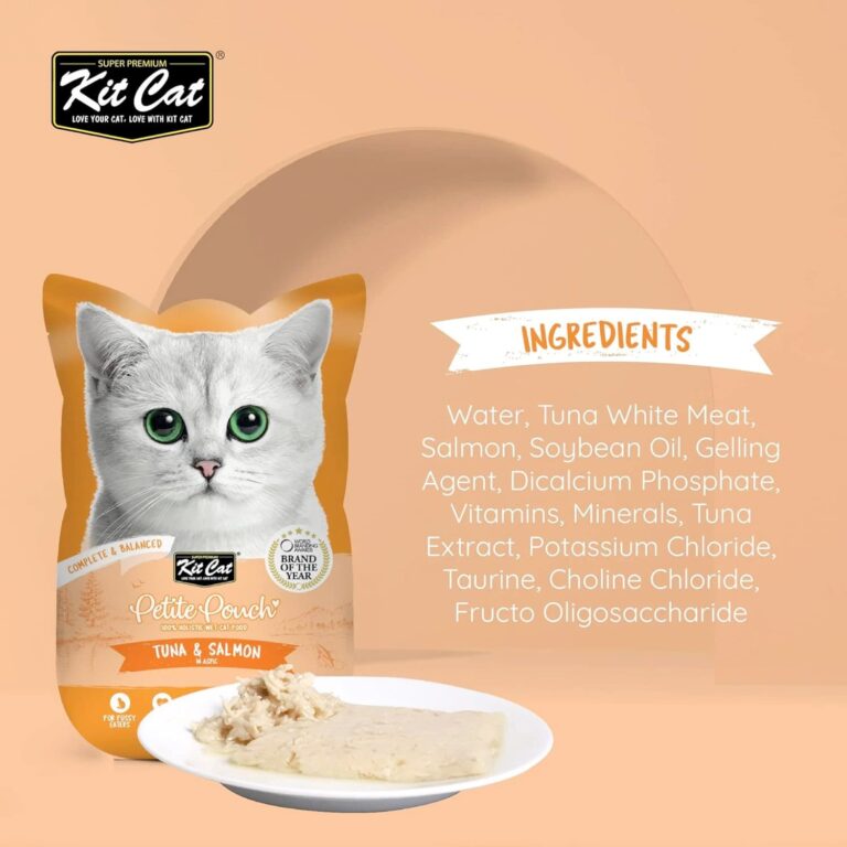Kit Cat Petite Pouch 70g – Tuna & Salmon (1 Box -24pcs)