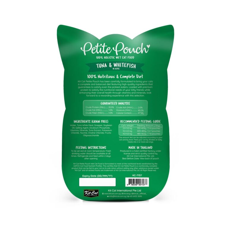 Kit Cat Petite Pouch 70g – Tuna & Whitefish (1 Box -24pcs)