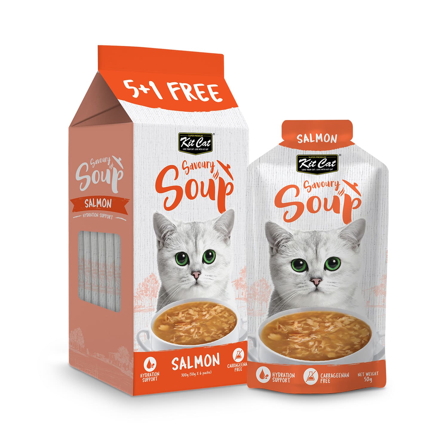 Kit Cat Savoury Soup Salmon 300g ( 6 X 50g )