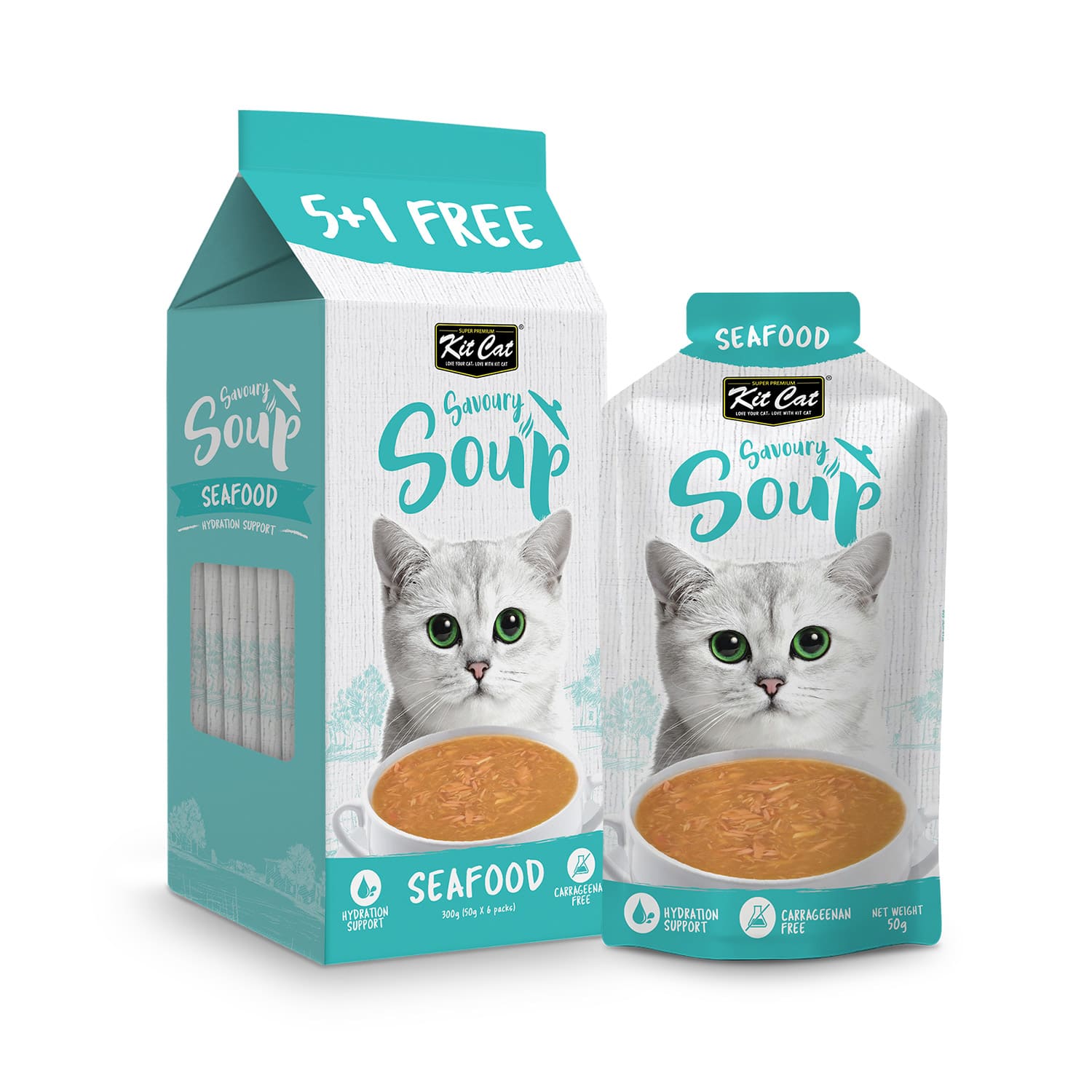 Kit Cat Savoury Soup Seafood 300g ( 6 X 50g )