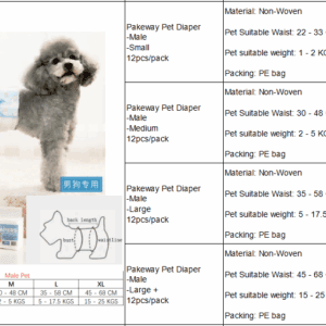 Pakeway Male Dog Pet Diaper - Large