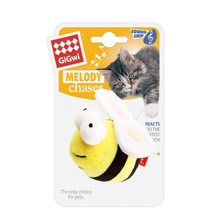GiGwi Melody Chaser (Bee) with Motion Activated Sound Chip