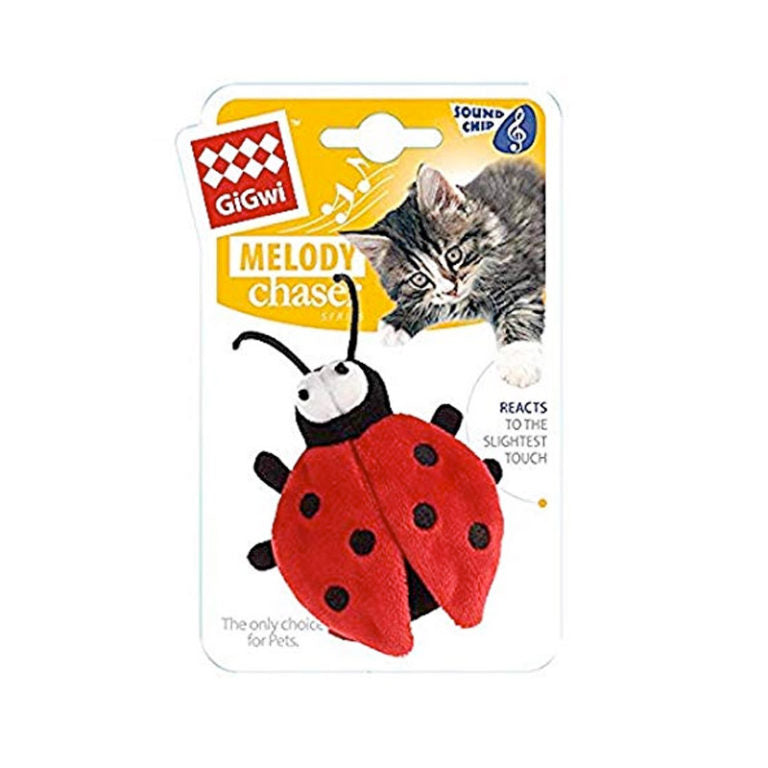 GiGwi Melody Chaser Beetle with motion Activated Sound Chip (Bee Sound)
