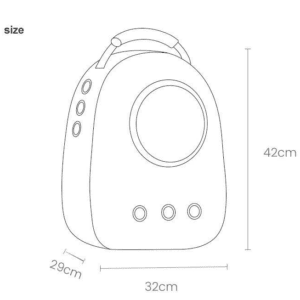 Cozy Paws Pink Kitty Transparent Capsule Pet Travel Backpack