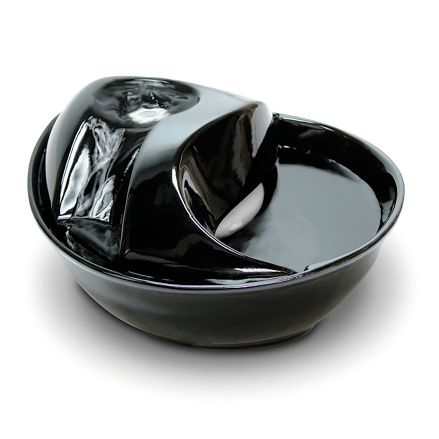 Pioneer Pet Raindrop Durable Ceramic Pet Fountain 60 oz (Black)
