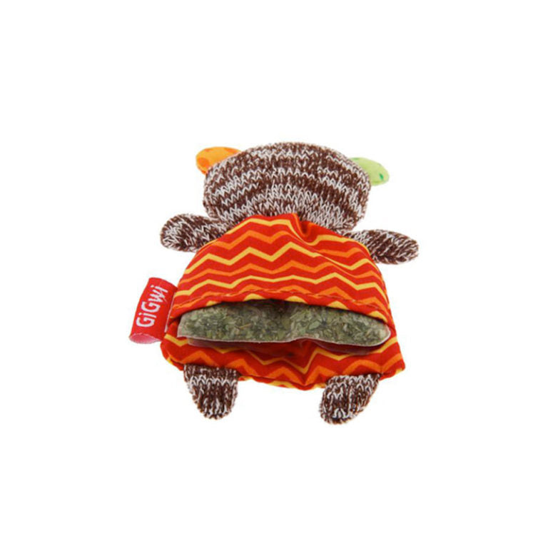 GiGwi Refillable Catnip (Bear) with 3 Catnip Teabags in Ziplock bag