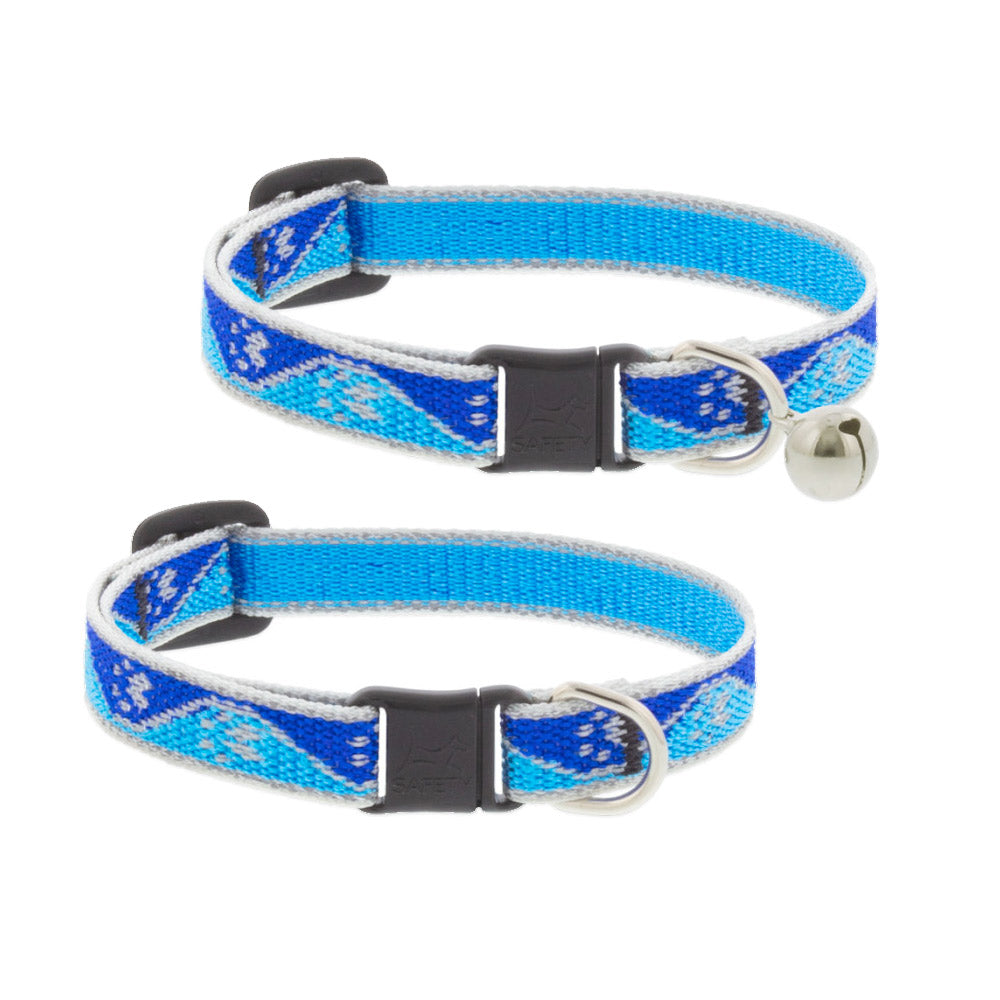 Reflective Safety Cat Collar – Blue Paws