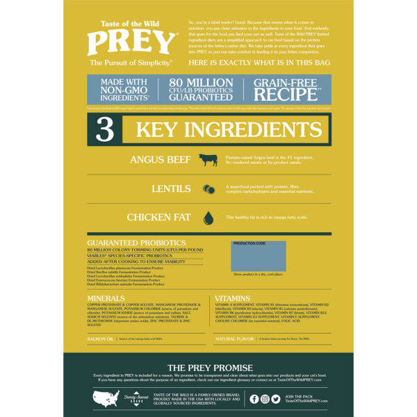 Taste of the Wild: PREY Angus Beef Limited Ingredient Formula for Cats