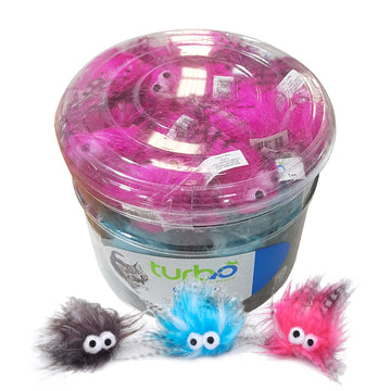 Bergan Turbo Plush Monsters Bulk Cat Toy Bin – 51 pcs
