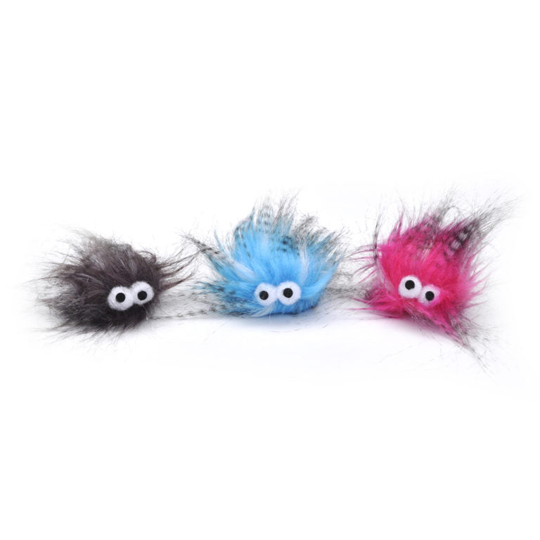 Bergan Turbo Plush Monsters Bulk Cat Toy Bin – 51 pcs