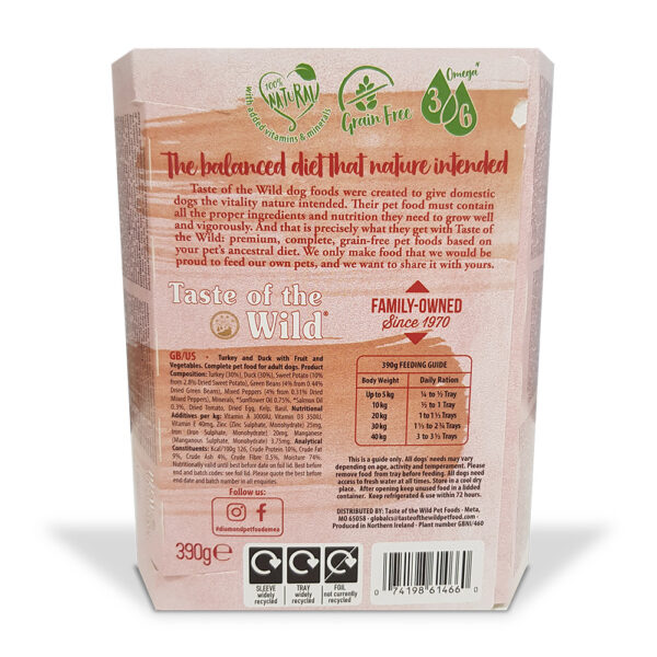 Taste of the Wild: Wet Food TURKEY Fruit & Veg Tray