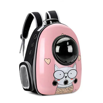 Cozy Paws Mr.Kitty Transparent Capsule Pet Travel Backpack