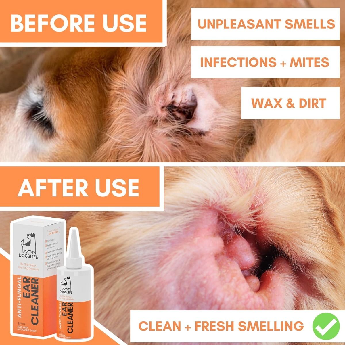 DogsLife Anti-Fungal Ear Cleaner Dog