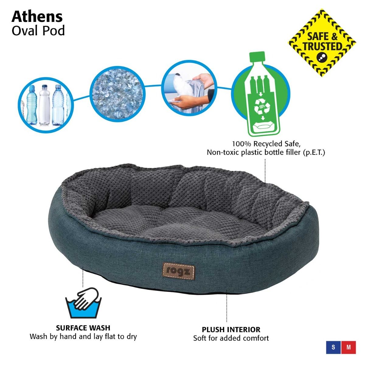 Rogz Athen Oval Cat Bed