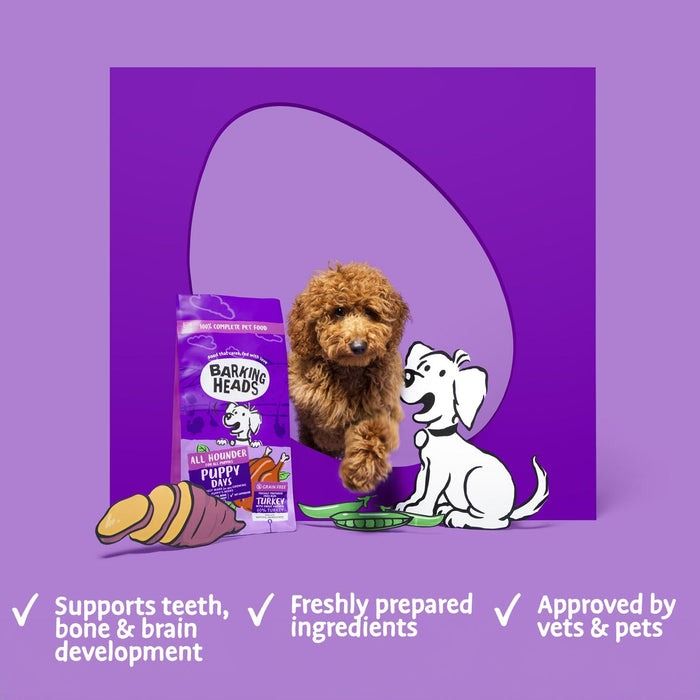 Barking Heads All Hounder Puppy Days Turkey Dry Dog Food