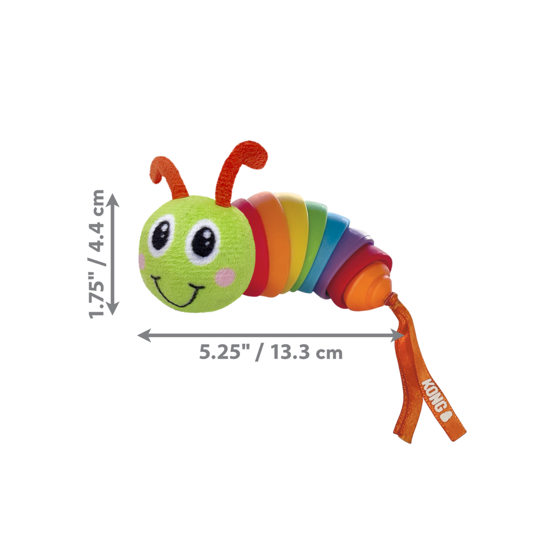 Kong Bat-A-Bout Clacks Caterpillar Cat Toy
