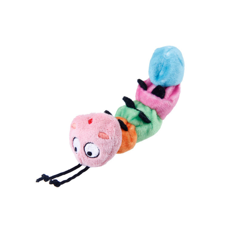 GiGwi Thirsty Catnip Caterpillar filled with 100% Organic catnip inside
