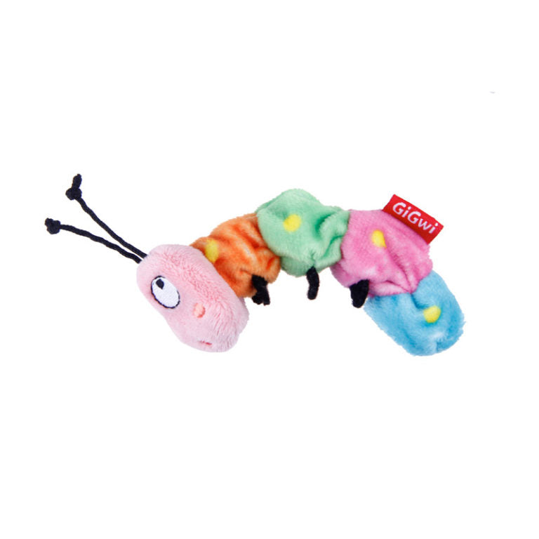 GiGwi Thirsty Catnip Caterpillar filled with 100% Organic catnip inside