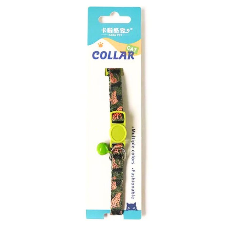 Cozy Paws Safe Cat Collar with Bell–25cm Leopard Print