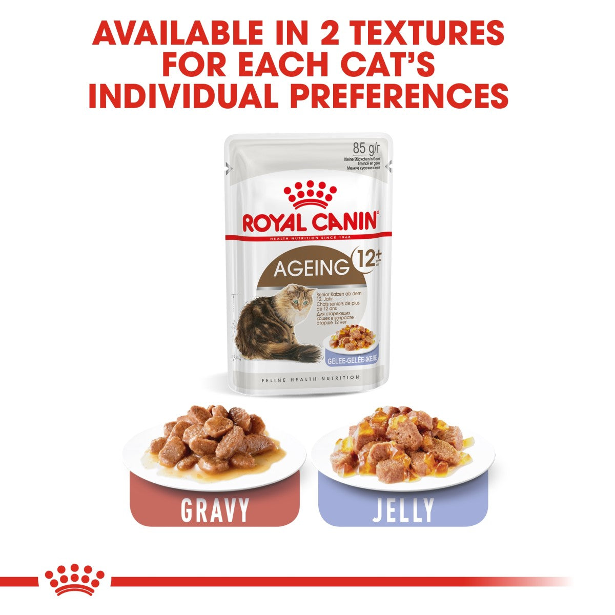 Royal Canin Feline Health Nutrition Ageing 12+ Jelly (Wet Food - Pouches) 12 x 85 g