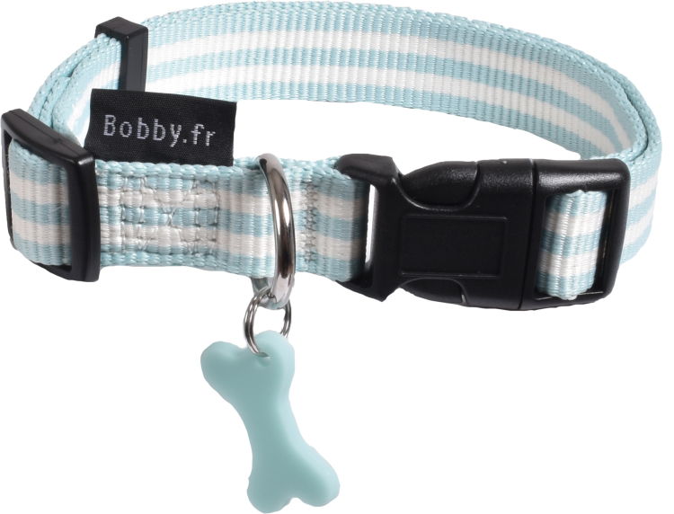 Bobby Collar Stripe Lagoon Large