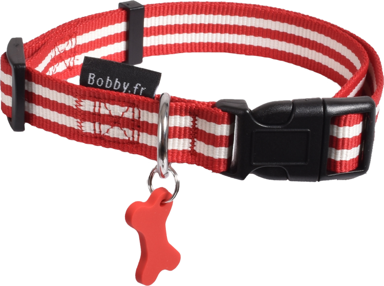 Bobby Collar Stripe Red Medium