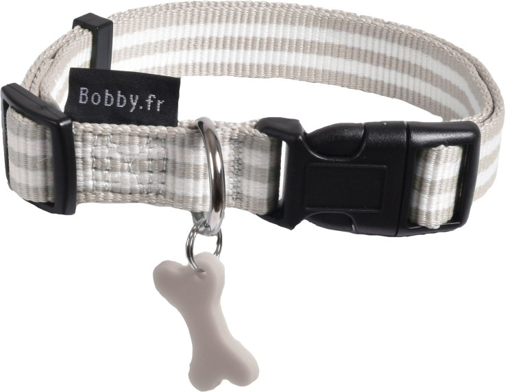 Bobby Collar Stripe Taupe XSmall