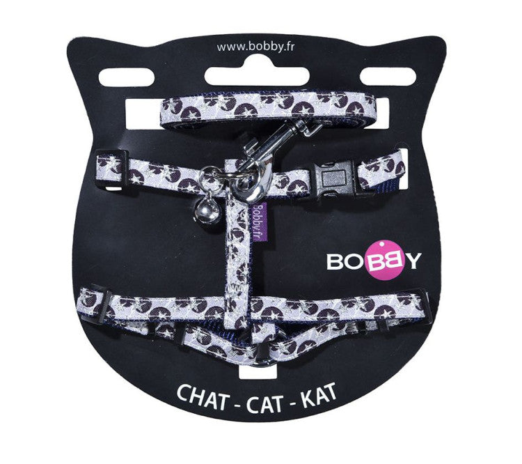 Bobby Confetti Cat Harness & Lead Mauve, XSmall