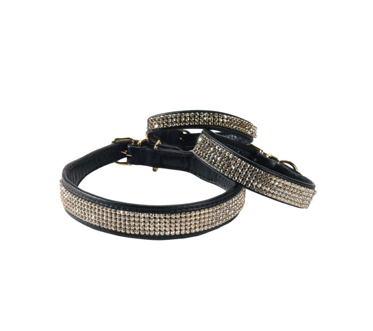 Bobby Crystal Princesse Collar Black, 25 cm