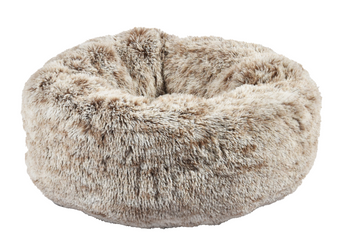 Bobby Donut Furry Pet Bed Grey, Small