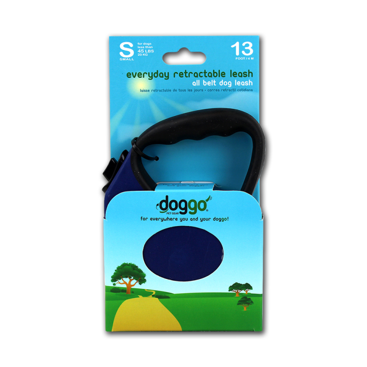 Alcott Doggo everyday retractable leash 4m, S, blue