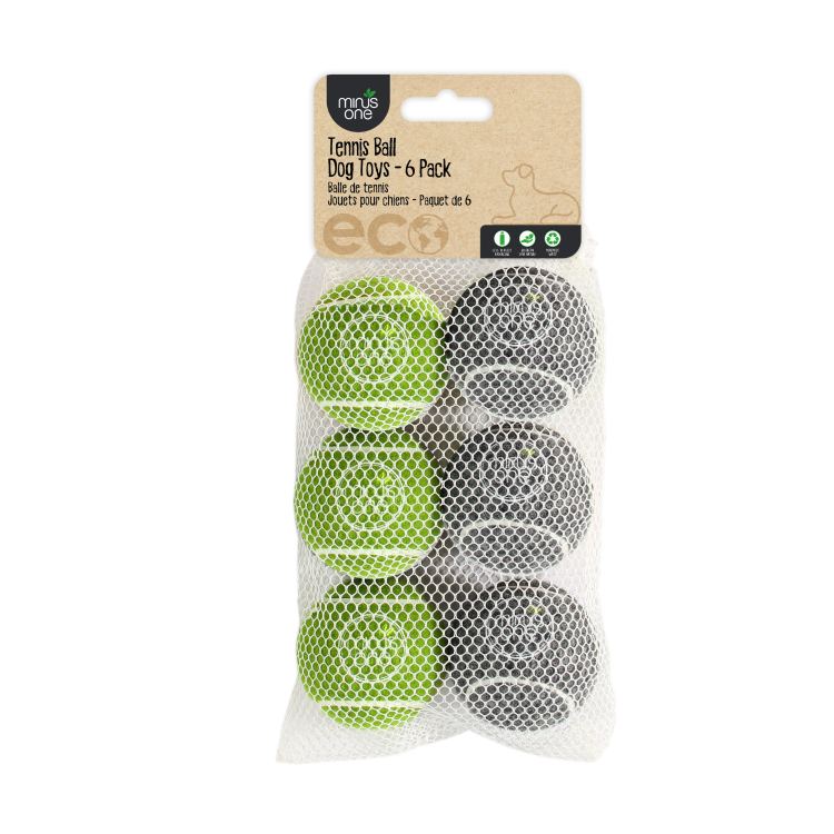 afp Bouncy Tennis Ball Dog Toys 6/pk