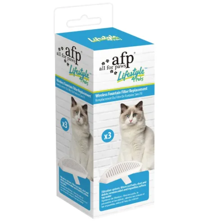 afp Lifestyle 4 Pets Wireless Fountain Filter Replacement 3/pk