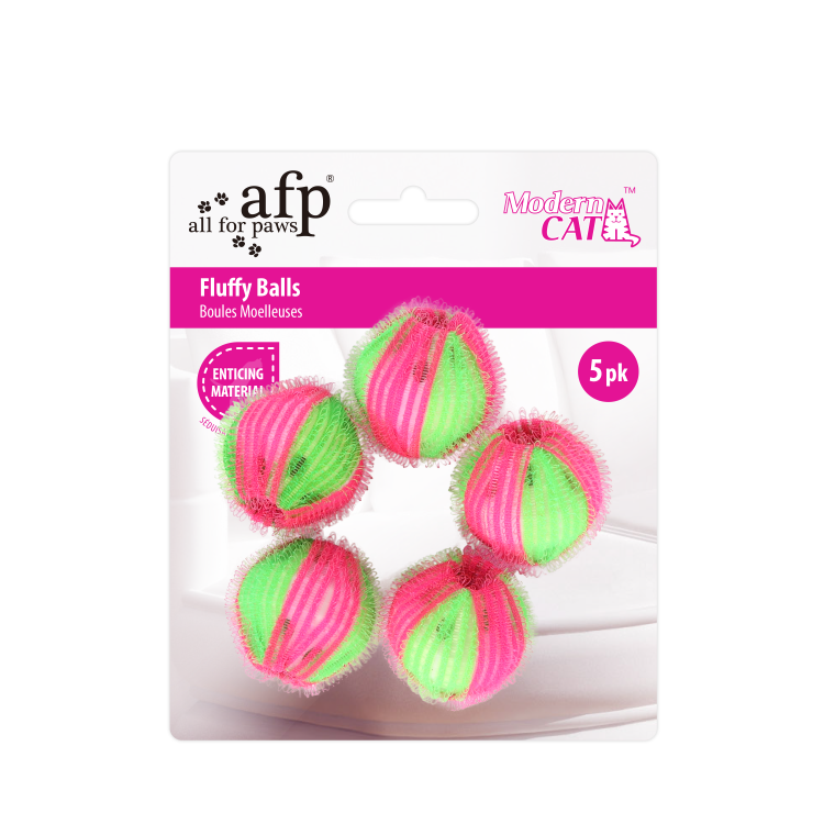 afp Modern Cat Fluffy Balls 5/pk