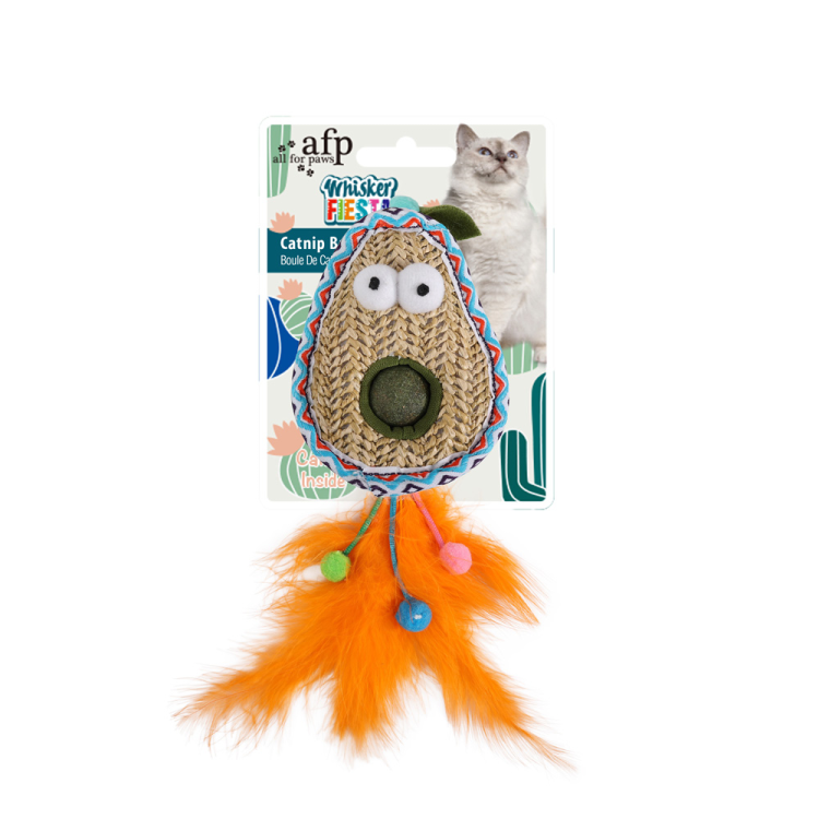 afp Whisker Fiesta Catnip Ball Avocado