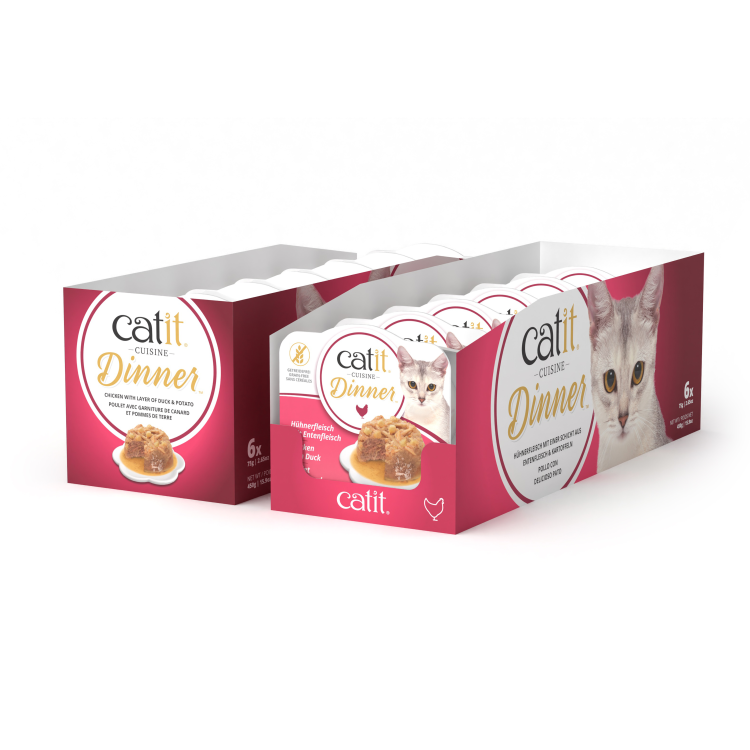 Catit Chicken Dinner, Duck & Potato 75 g, 6 pcs/box