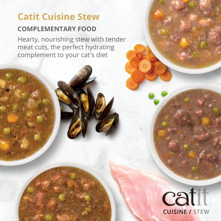 Catit Cuisine Beef Stew with Veggies, 95 g Tetra, 12pcs/box