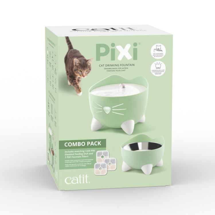 CatIt Pixi Drinking Fountain Combo Pack, Green