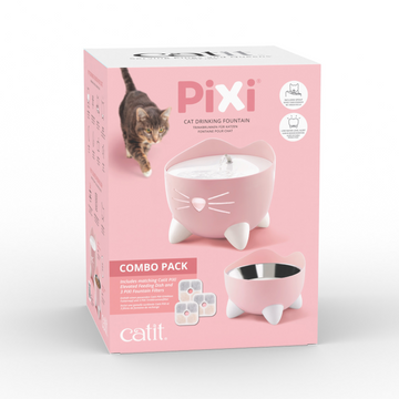 CatIt Pixi Drinking Fountain Combo Pack, Pink