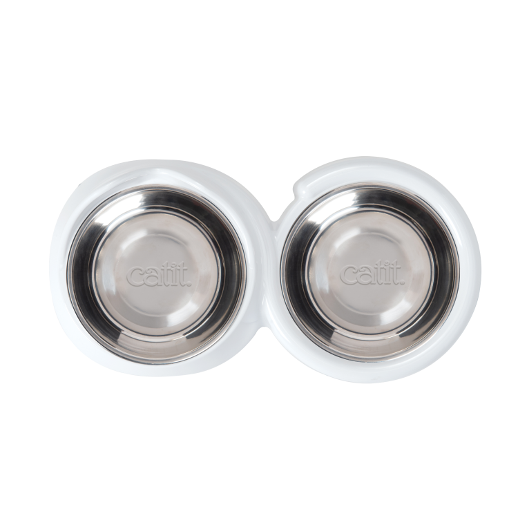 Catit Pixi Dual Feeding Dish White