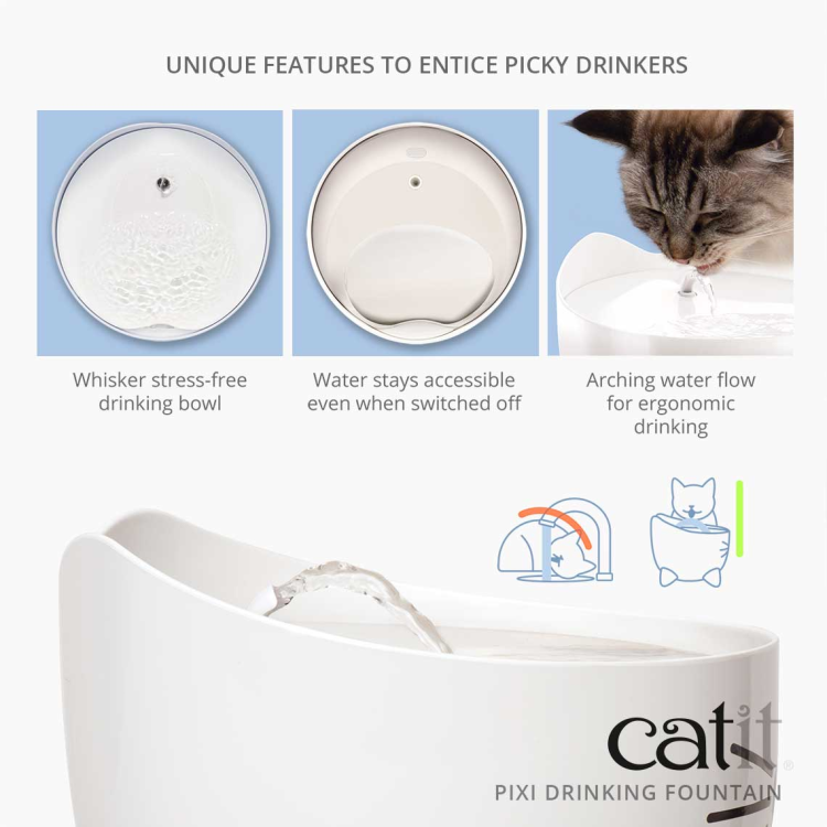 Catit Pixi Fountain Light Pink, 2.5 L