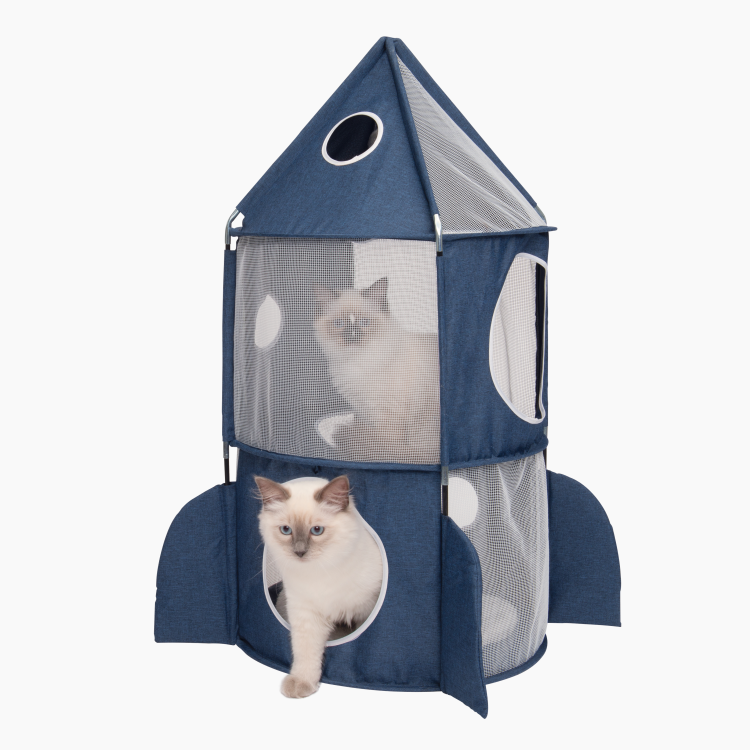 Catit Vesper Cat Tower Rocket Blue, 50x50x90 cm