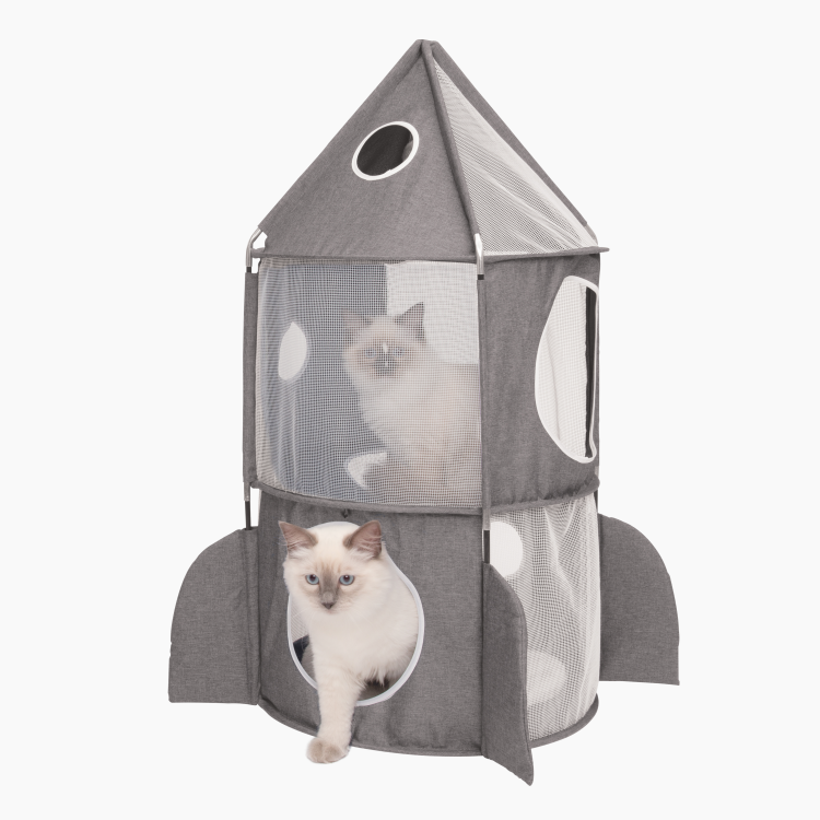Catit Vesper Cat Tower Rocket Grey, 50x50x90 cm