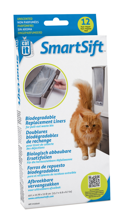 SmartSift Replacement Liners for Pull-Out Waste Bin, 40 x 25 x 22 cm