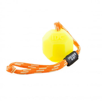 Fluorescent Ball With String Neon Yellow Diam.6 cm Hard Silicon