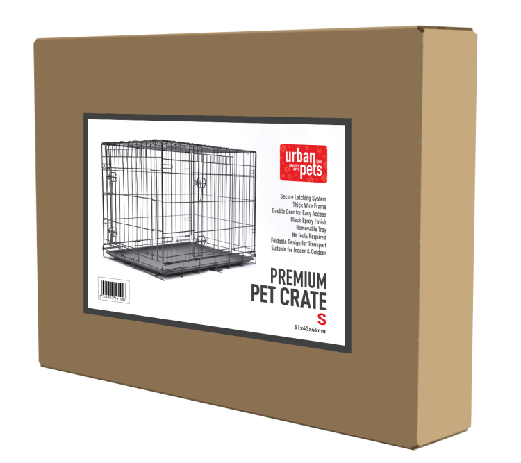 Foldable Dog Crate Small, 61 x 43 x 49 cm