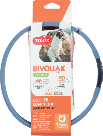 BVK Led Collar Long-Hair Blue