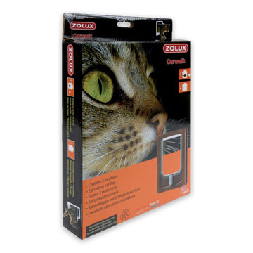 Cat-flap for Wooden Door, 2 Position Brown