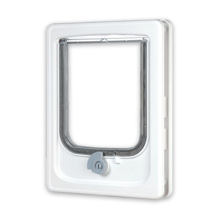 Cat-flap for Wooden Door, 2 Position White
