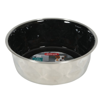 Diamonds Stainless Non-Slip Dog Bowls Black, 1.15 L